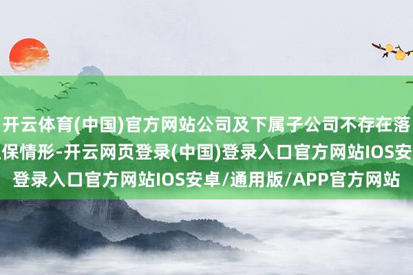 开云体育(中国)官方网站公司及下属子公司不存在落后或波及诉讼的对外担保情形-开云网页登录(中国)登录入口官方网站IOS安卓/通用版/APP官方网站
